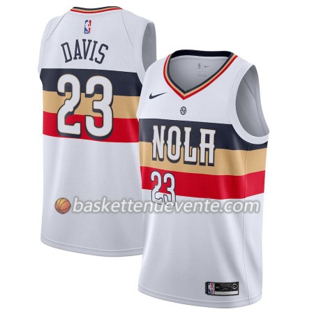 Maillot Basket New Orleans Pelicans Anthony Davis 23 2018-19 Nike Blanc Swingman - Homme